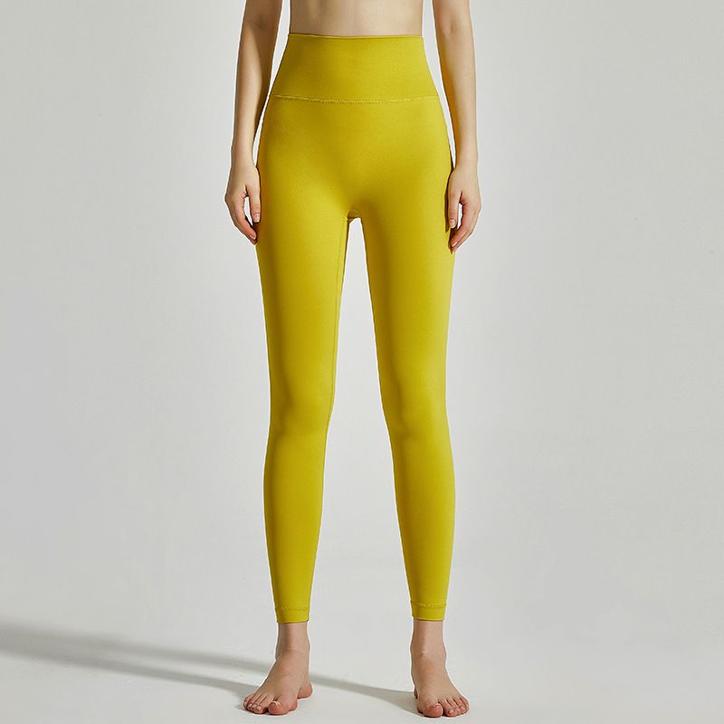 MOFEE High-Waist Sculpt Legging CK-219 in Bright Yellow