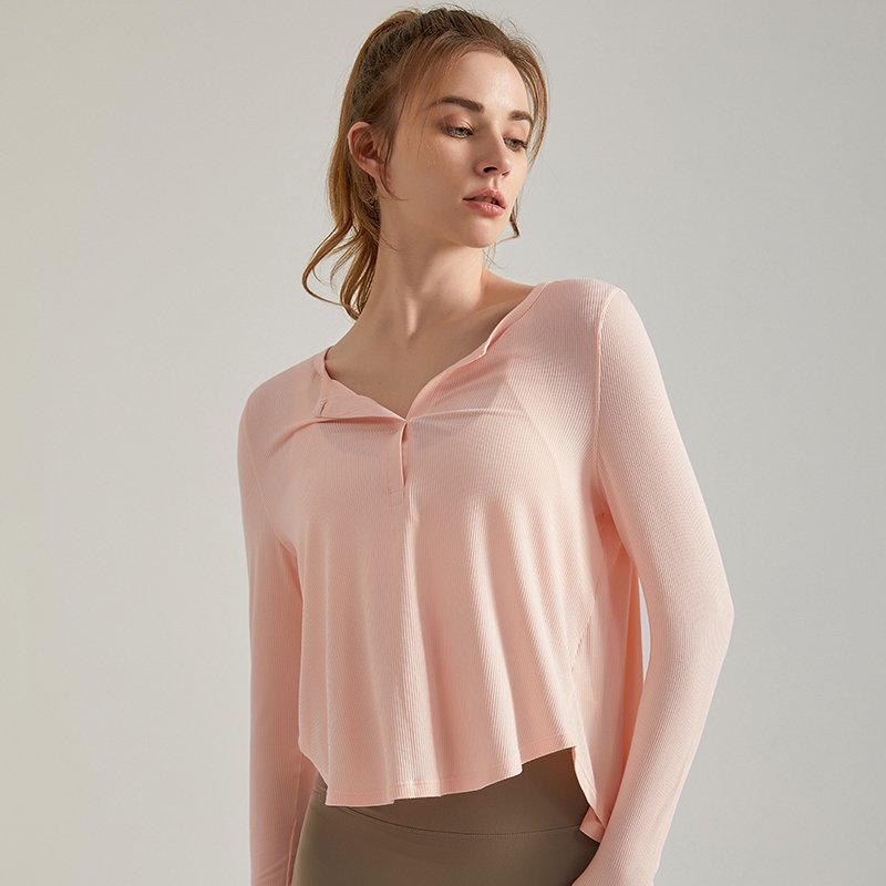 MOFEE Long Sleeve Studio Top CX-060 in Pink
