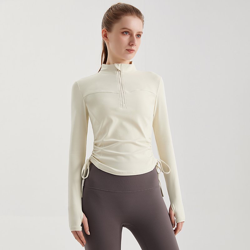 MOFEE Long Sleeve Studio Top CX-082 in 奶杏色(1)