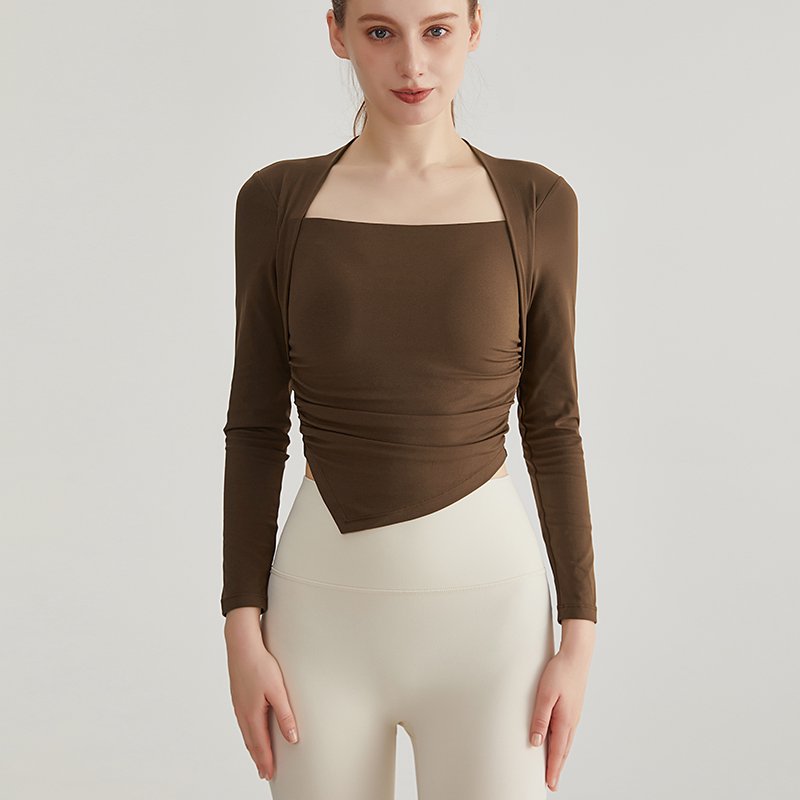 MOFEE Long Sleeve Studio Top CX-098 in 板栗粽