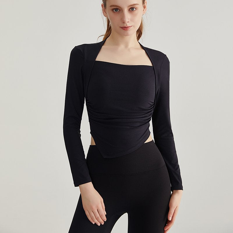 MOFEE Long Sleeve Studio Top CX-098 in Fashion Black