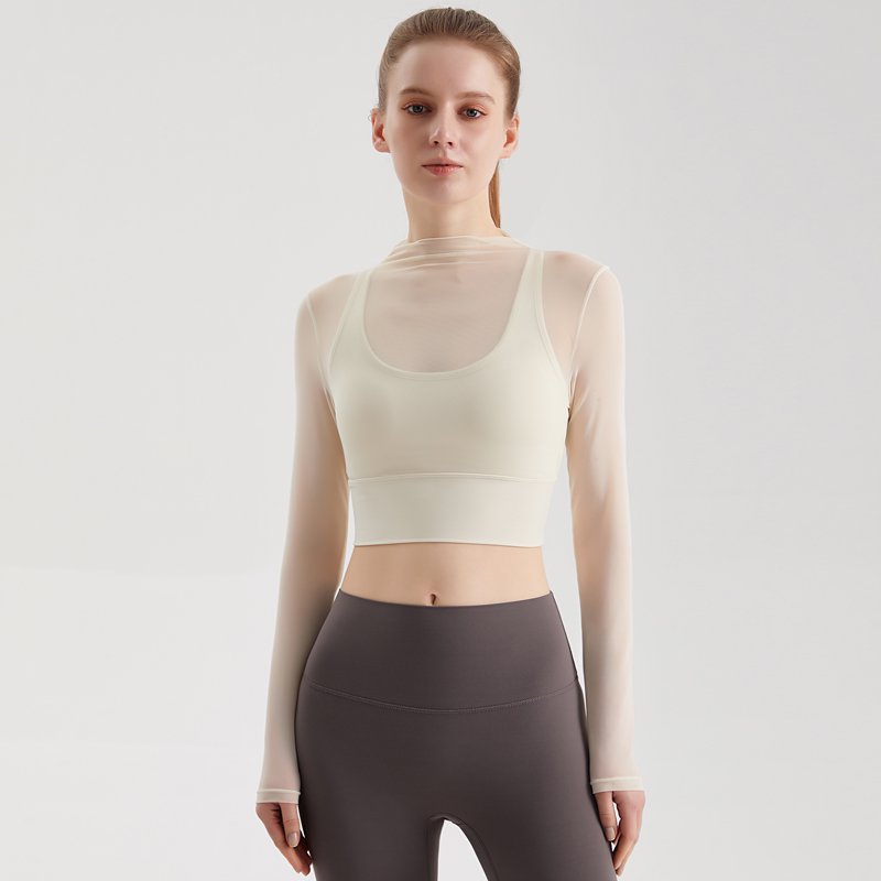 MOFEE Long Sleeve Studio Top CX-101 in Ivory White