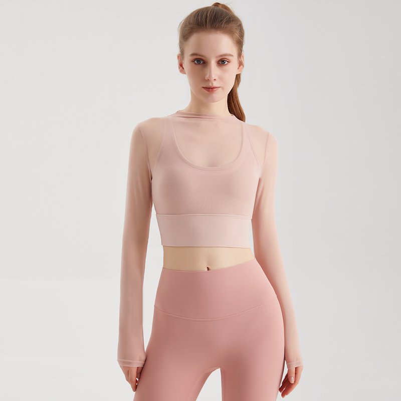 MOFEE Long Sleeve Studio Top CX-101 in Pink