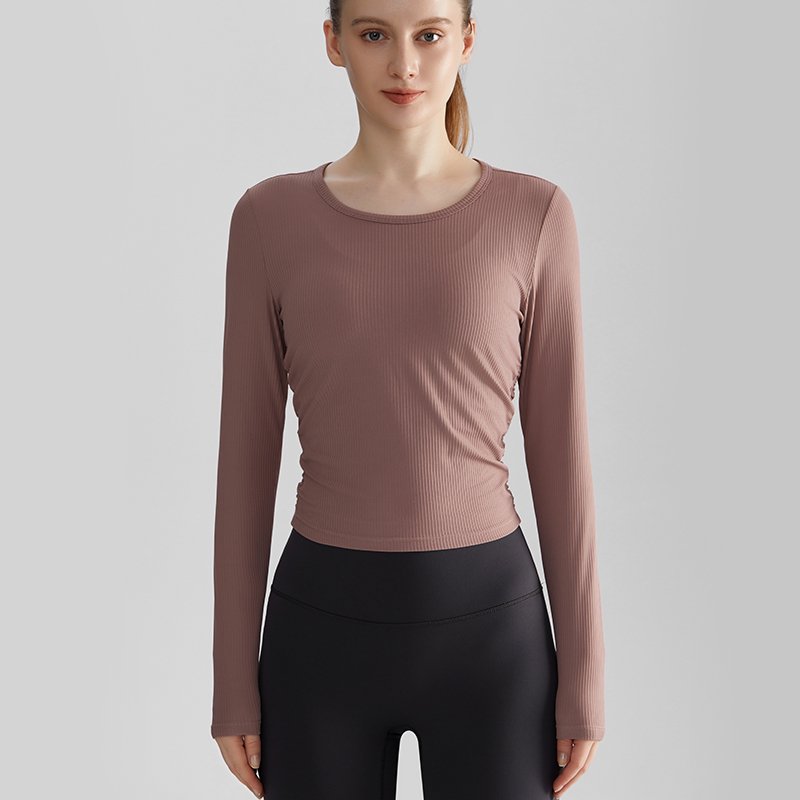 MOFEE Long Sleeve Studio Top CX-115 in Dusk Rose