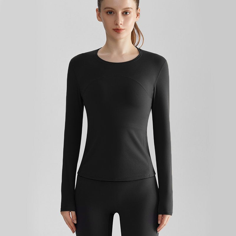 MOFEE Long Sleeve Studio Top CX-117 in Black