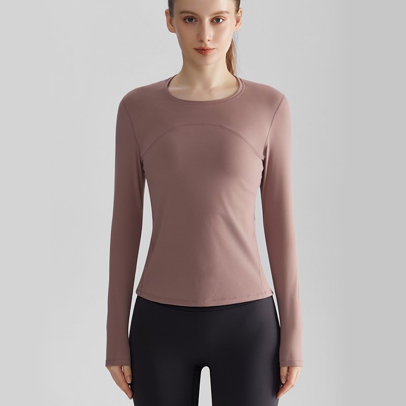 MOFEE Long Sleeve Studio Top CX-117 in Dusk Rose