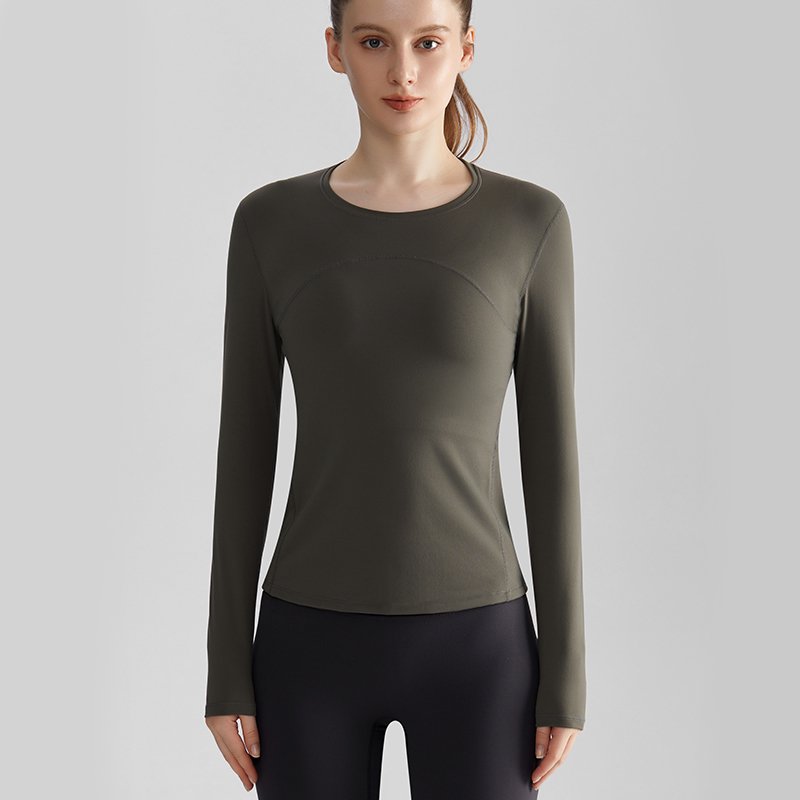 MOFEE Long Sleeve Studio Top CX-117 in Green
