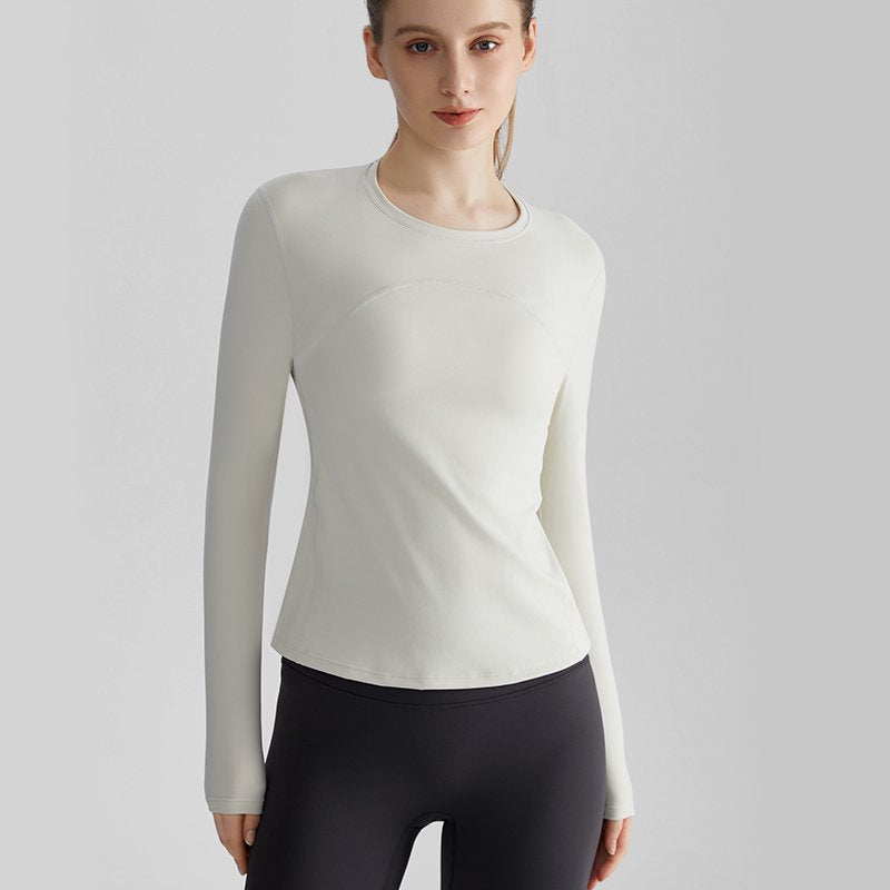 MOFEE Long Sleeve Studio Top CX-117 in Ivory White