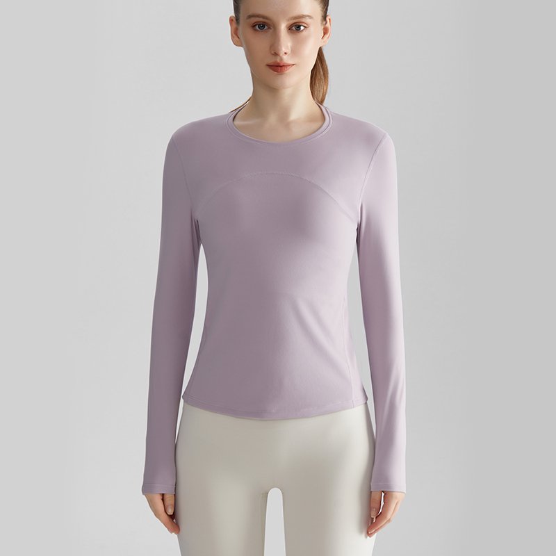 MOFEE Long Sleeve Studio Top CX-117 in Purple