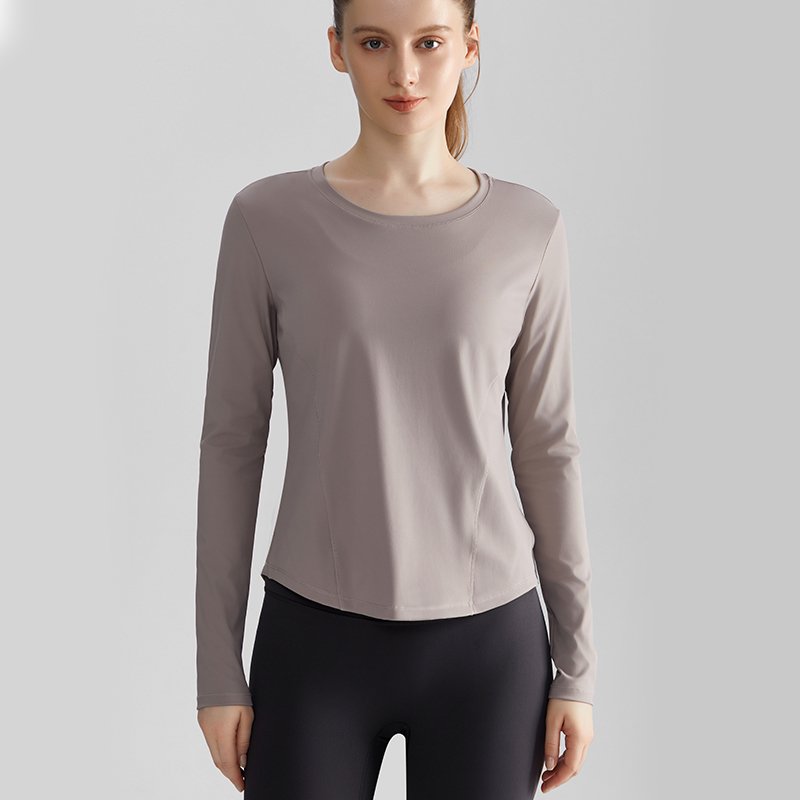 MOFEE Long Sleeve Studio Top CX-118 in Khaki