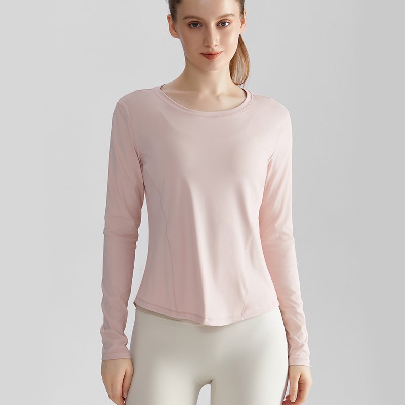 MOFEE Long Sleeve Studio Top CX-118 in Pink