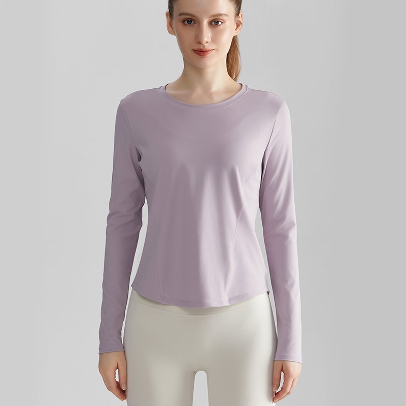 MOFEE Long Sleeve Studio Top CX-118 in Purple