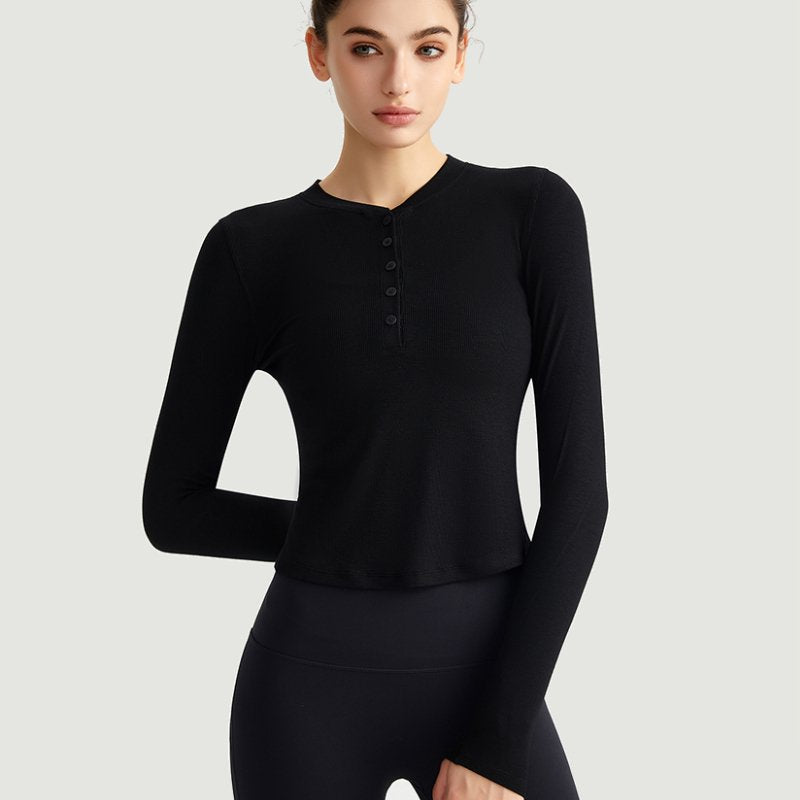 MOFEE Long Sleeve Studio Top CX-5021 in Fashion Black