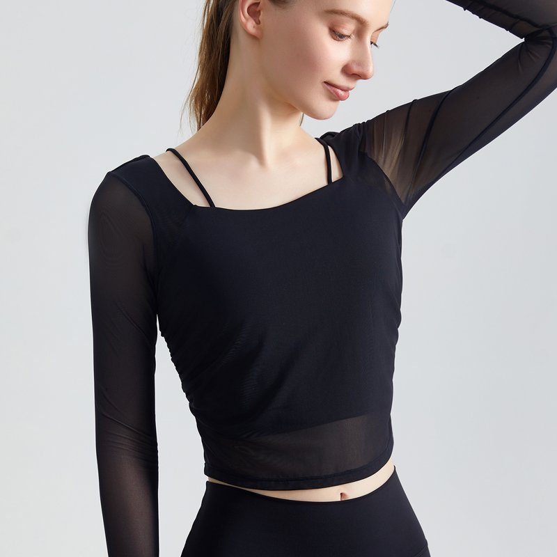 MOFEE Long Sleeve Studio Top CX-5130 in Black