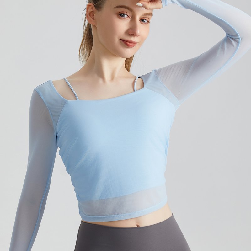 MOFEE Long Sleeve Studio Top CX-5130 in Blue