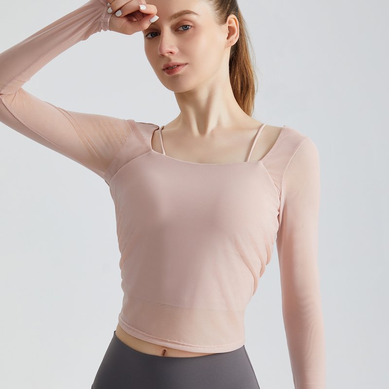 MOFEE Long Sleeve Studio Top CX-5130 in Pink