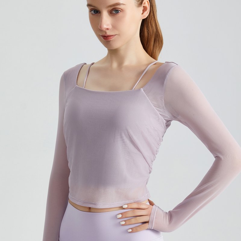 MOFEE Long Sleeve Studio Top CX-5130 in Purple