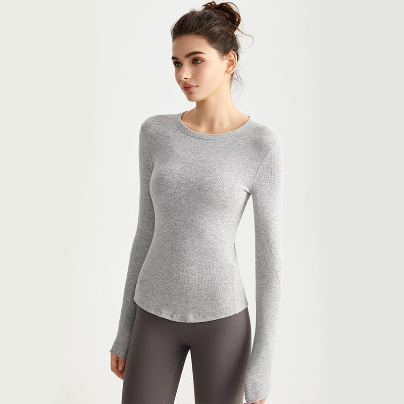 MOFEE Long Sleeve Studio Top CX-5155 in Gray