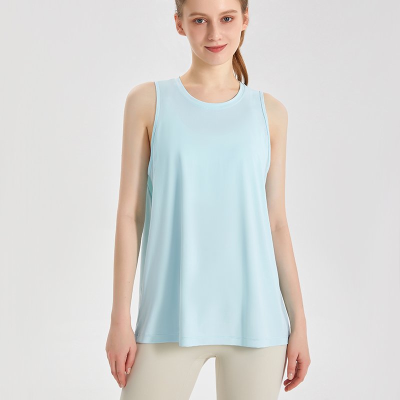 MOFEE Short Sleeve Yoga Tee DX-150 in Blue