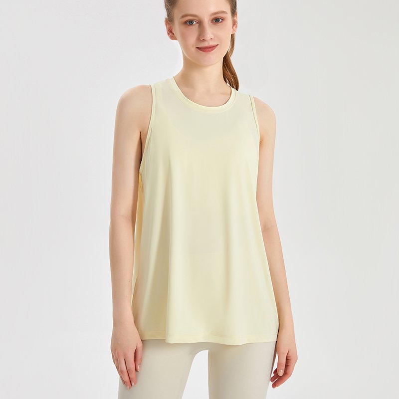 MOFEE Short Sleeve Yoga Tee DX-150 in Yellow