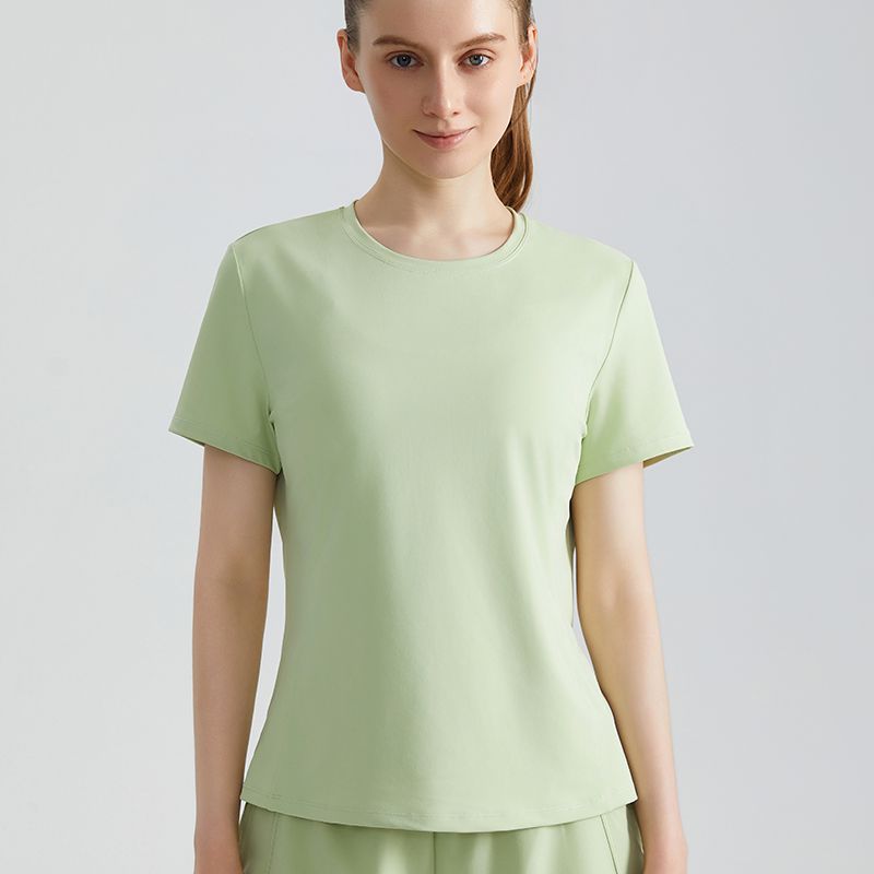 MOFEE Short Sleeve Yoga Tee DX-5029 in Green
