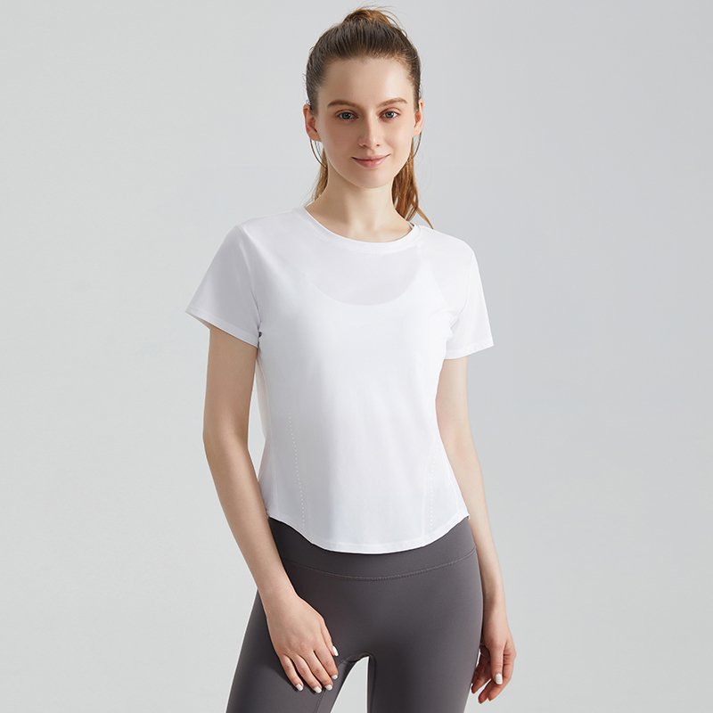 MOFEE Short Sleeve Yoga Tee DX-5032 in White