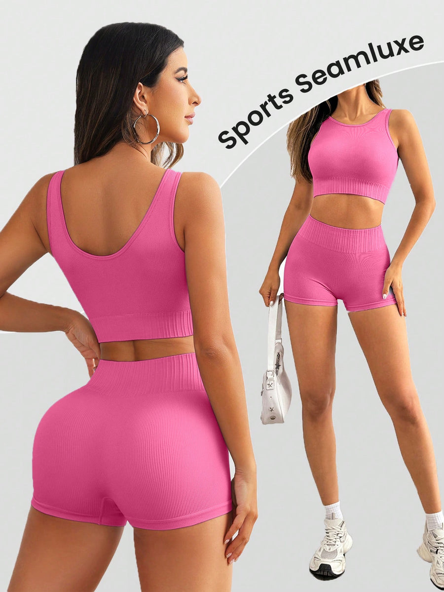 MOFEE Matching Yoga Set FLV-616-BXDK in Pink