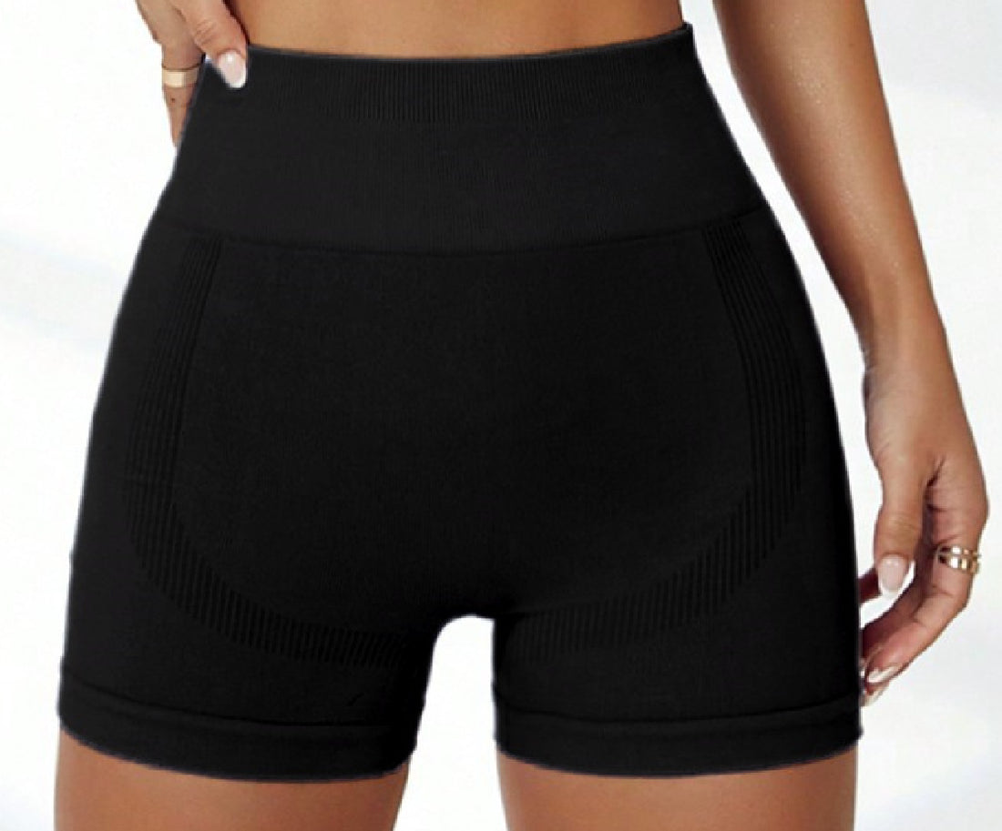 MOFEE Matching Yoga Set FLV-758-WXDK in Black Shorts