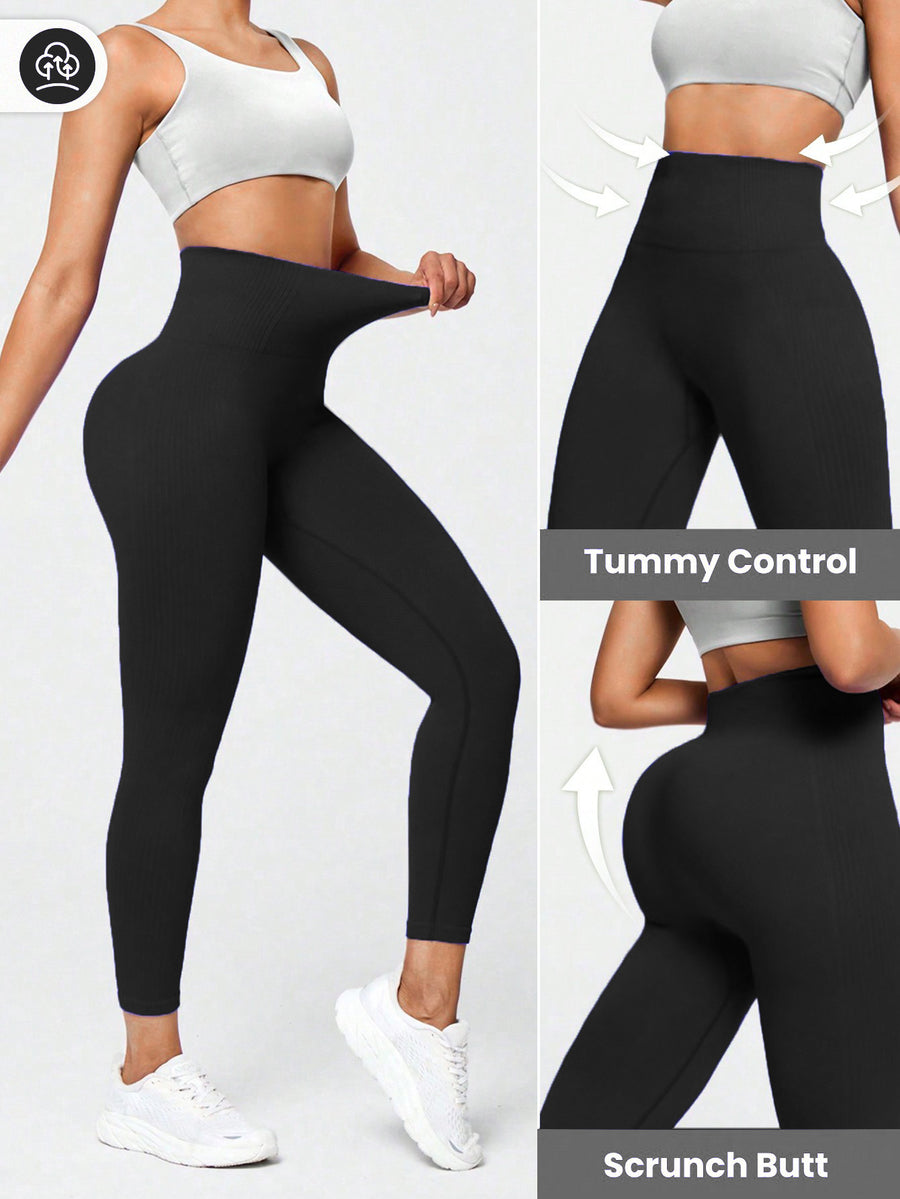 MOFEE High-Waist Sculpt Legging FLV-9K544 in Black