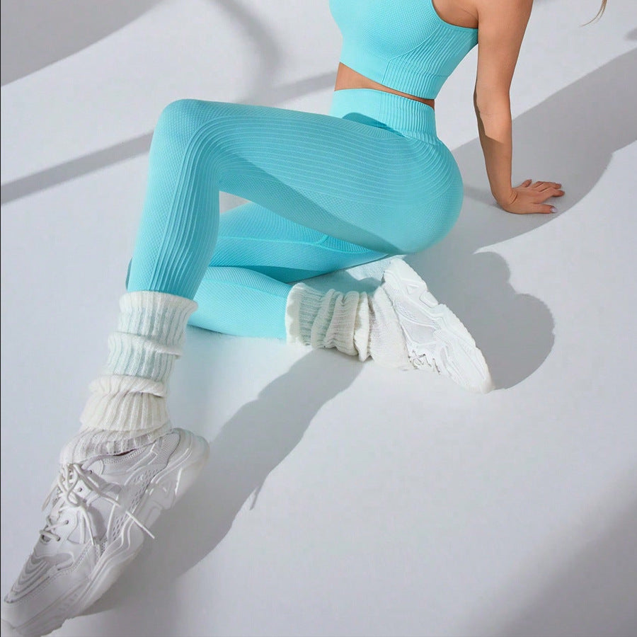 MOFEE High-Waist Sculpt Legging FLV-9K619 in Ceramic Blue