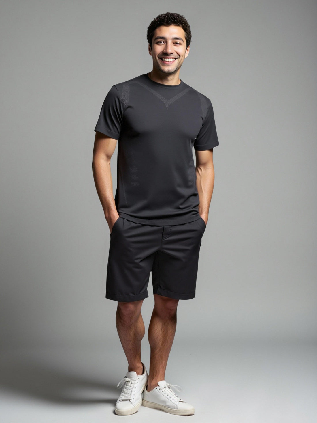 MOFEE Short Sleeve Yoga Tee FLV-DX772 in Black
