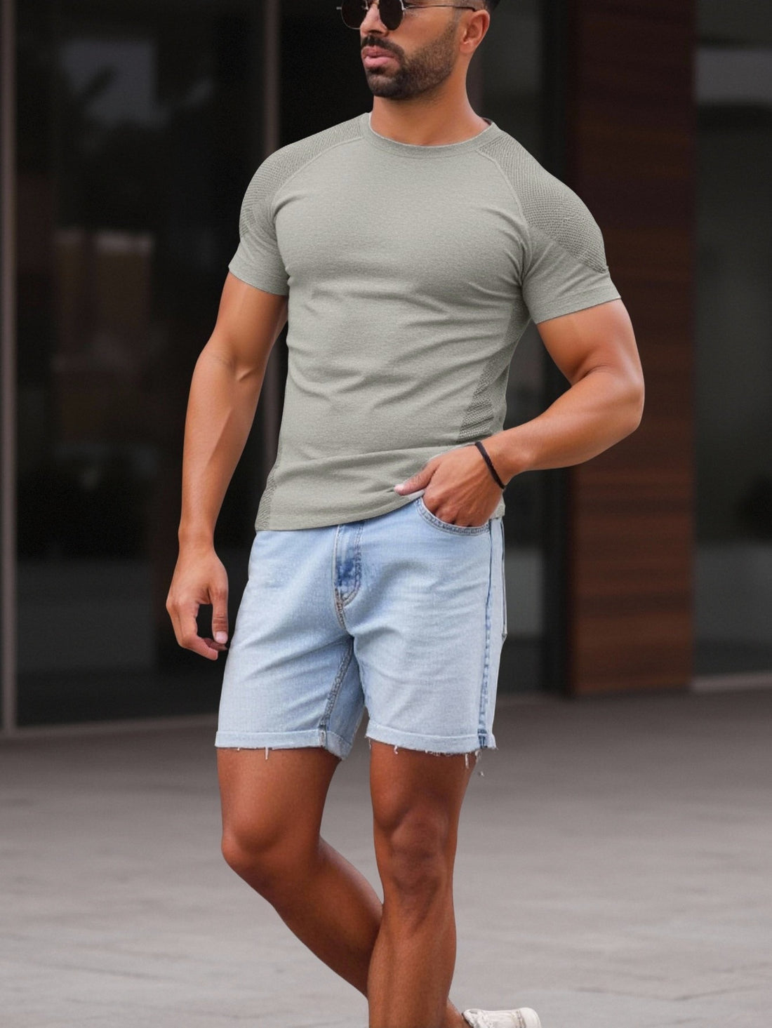 MOFEE Short Sleeve Yoga Tee FLV-DX775 in Black
