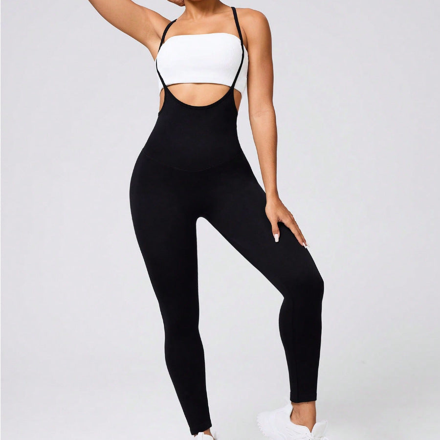 MOFEE One-Piece Yoga Bodysuit FLV-LT713 in Black