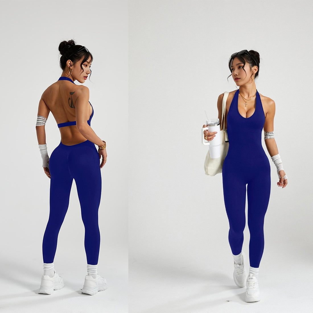 MOFEE One-Piece Yoga Bodysuit FLV-LT747 in Black