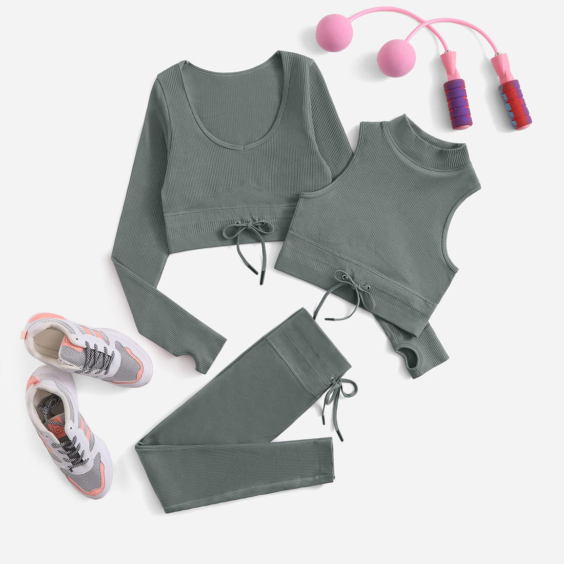 MOFEE Matching Yoga Set FLV-TZ088 in Black
