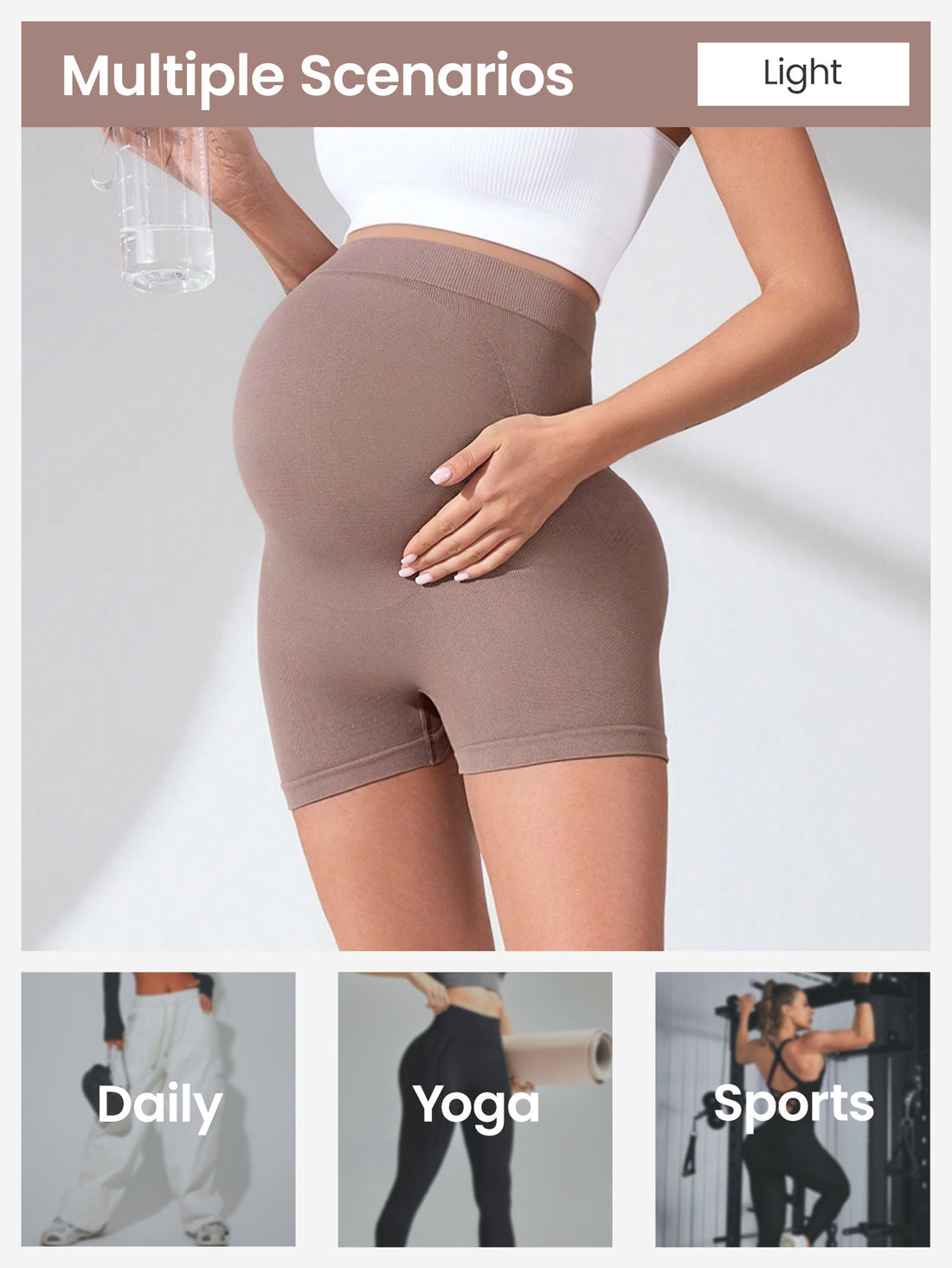 MOFEE Studio Training Short FLV-YDK608 in Brown