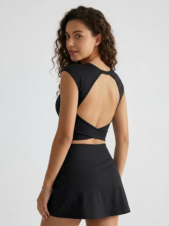 MOFEE Sculpt High-Neck Tank Top in Black