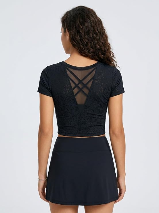 MOFEE Airy Short Sleeve Studio Tee in Black