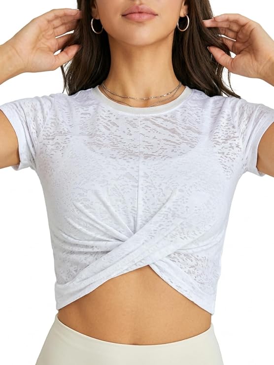 MOFEE Airy Short Sleeve Studio Tee in White