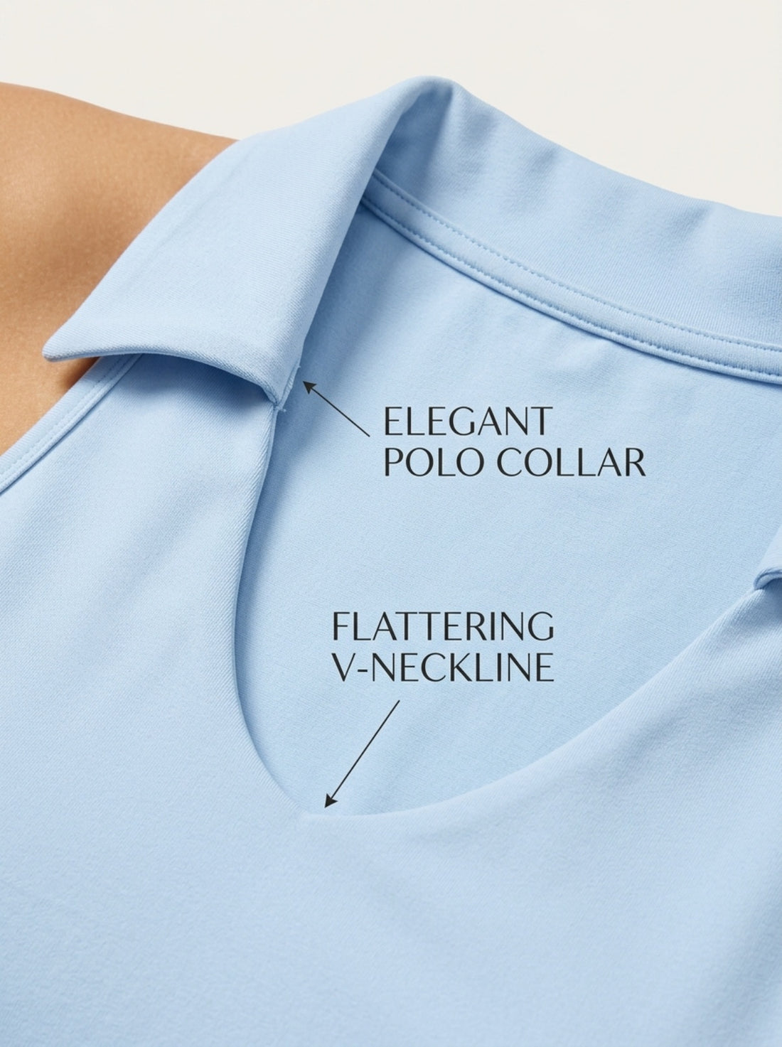 MOFEE Court Collar Performance Tank in Blue