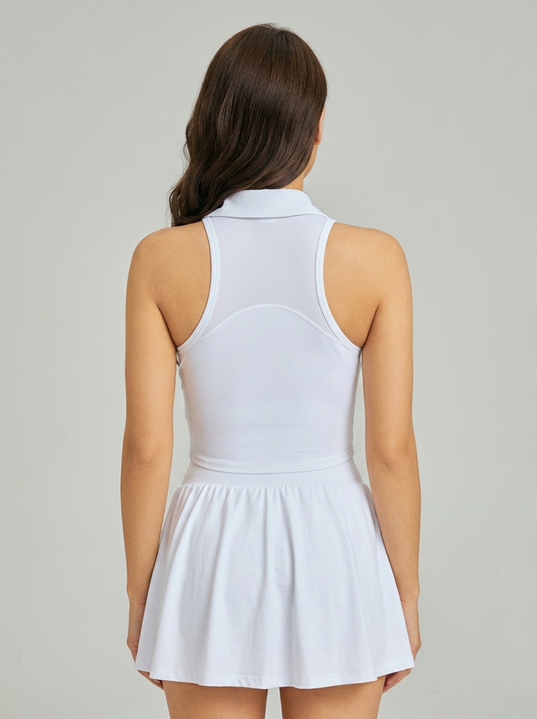 MOFEE Court Collar Performance Tank in White