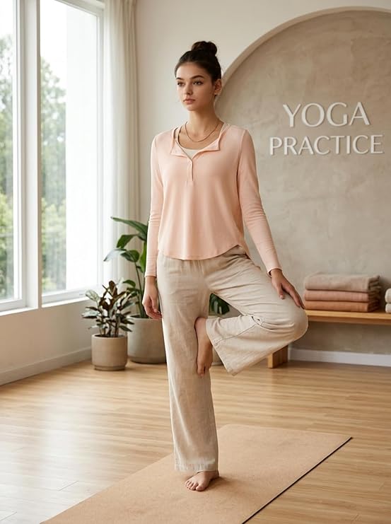 MOFEE Ribbed Half-Zip Polo Long Sleeve Top in Pink