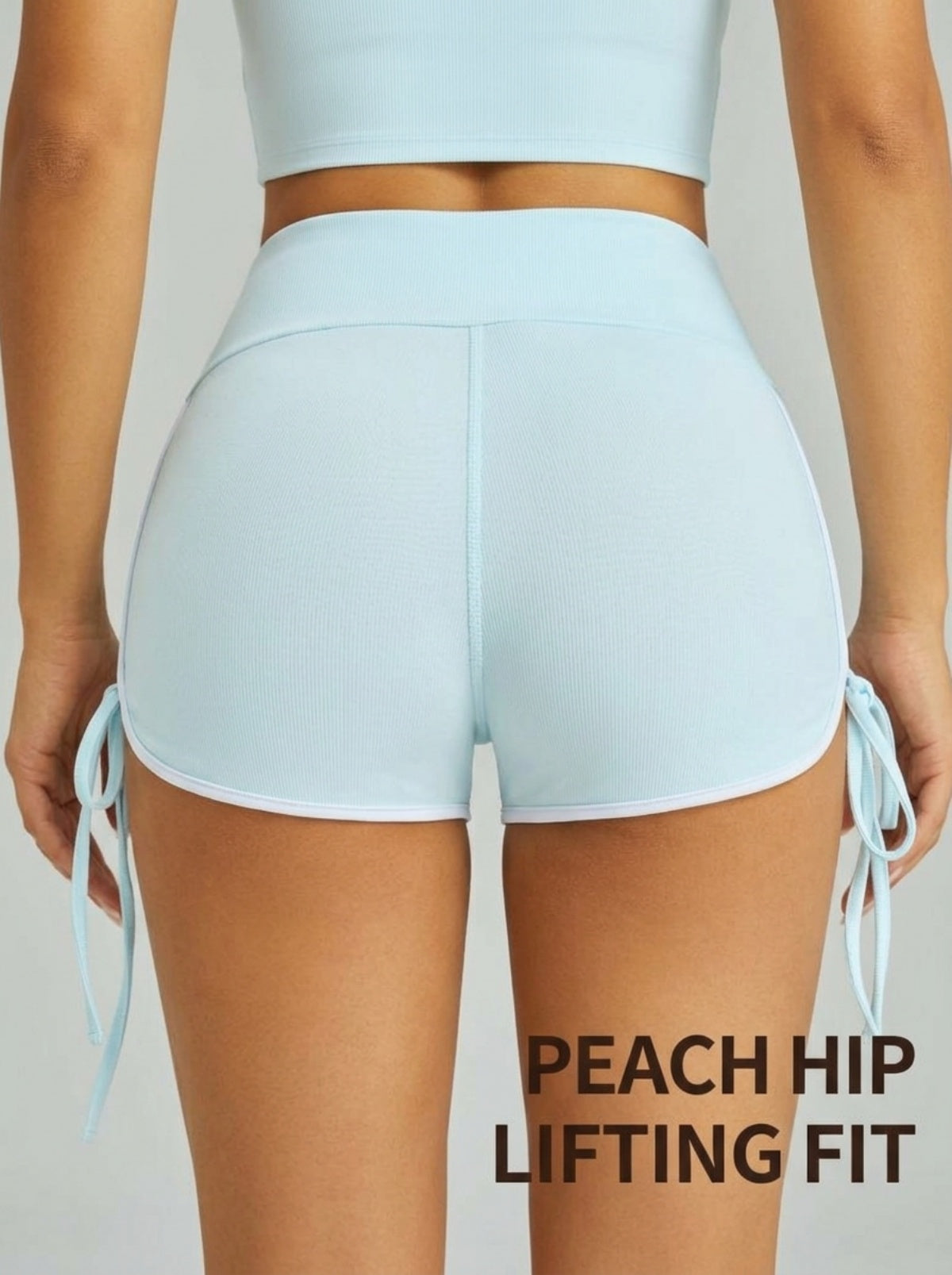 MOFEE Sculpt High-Waist Biker Shorts in Blue