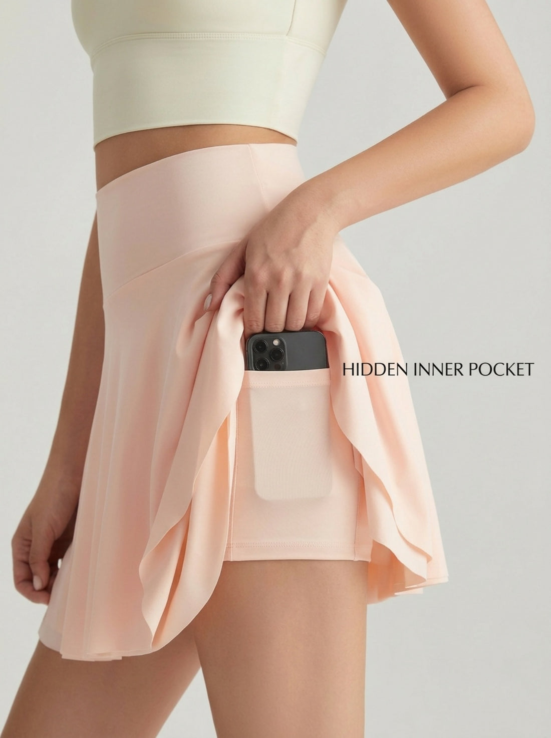 MOFEE Smooth High-Waist A-Line Skort in Pink