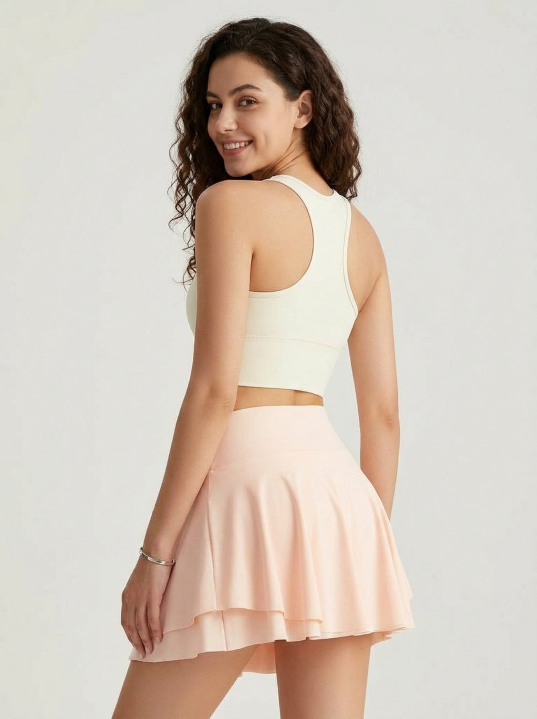 MOFEE Smooth High-Waist A-Line Skort in Pink