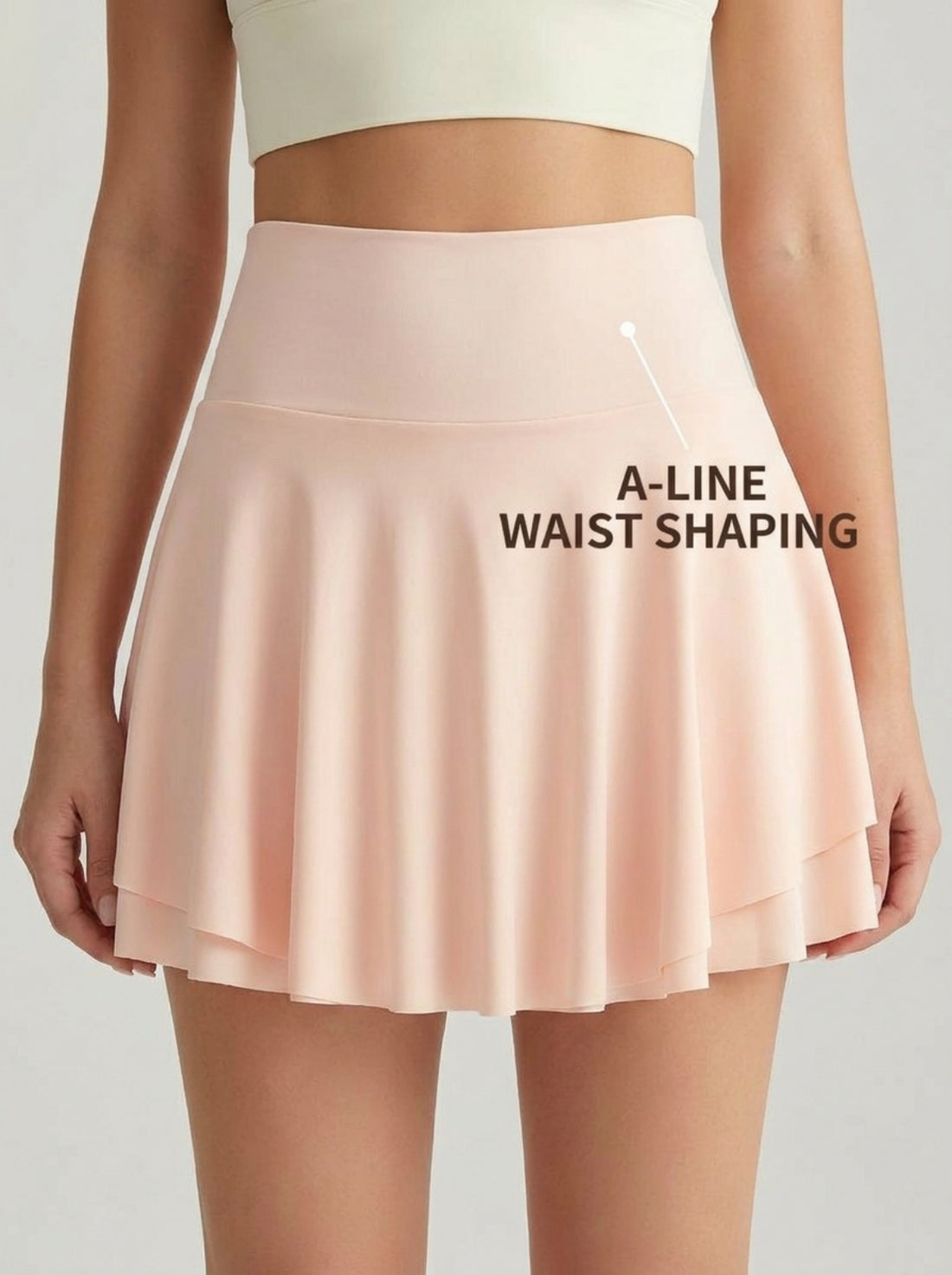 MOFEE Smooth High-Waist A-Line Skort in Pink