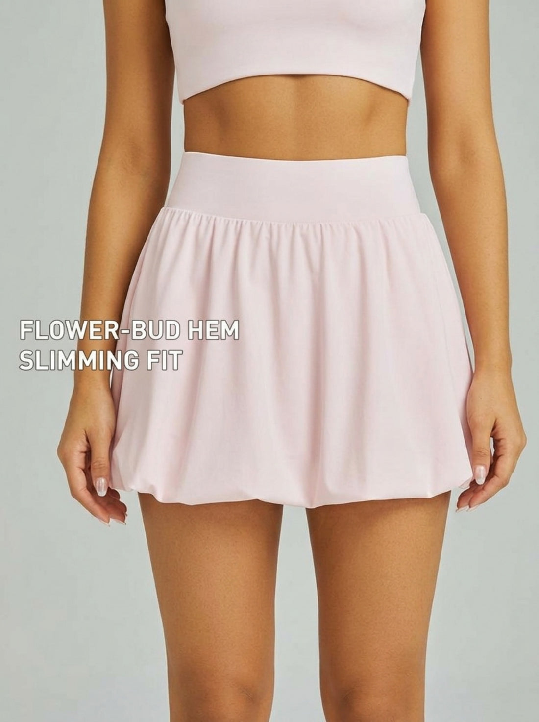 MOFEE Pleated High-Waist Tennis Skort in Pink