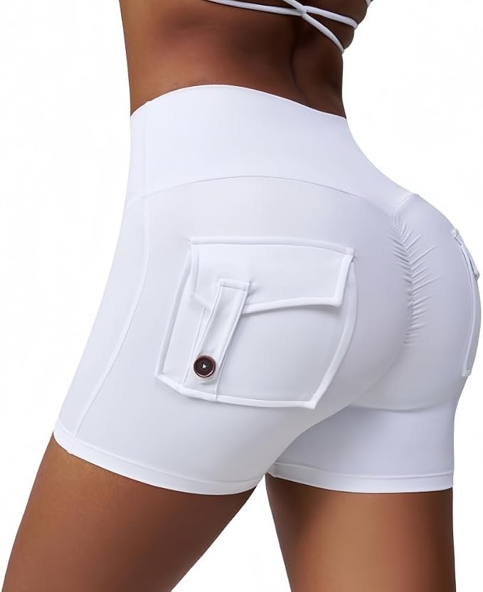 MOFEE Crisscross Back High-Waist Legging in White