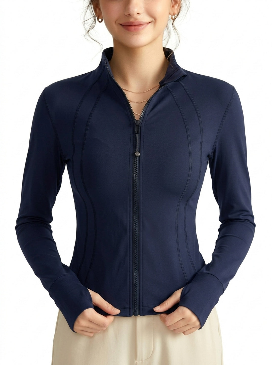 MOFEE Lightweight Zip-Front Training Jacket in Blue