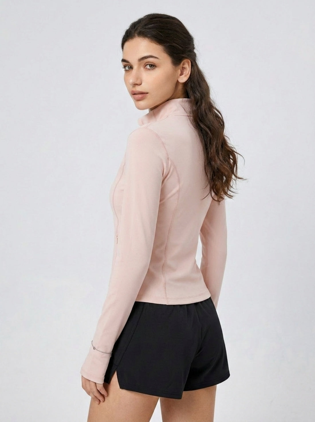 MOFEE Lightweight Zip-Front Training Jacket in Pink
